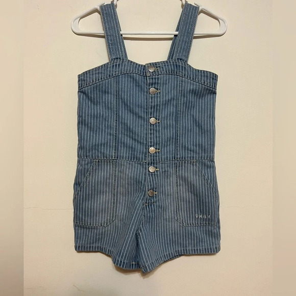 DKNY Girls Romper. Short Overall. Girls 10 - Picture 3 of 6